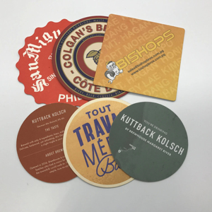 Custom Logo <b>Printed</b> <b>Office</b> Hotel Cardboard Water Super Absorbent Cup Paper Beer Coasters for Drinking - Product Image 1