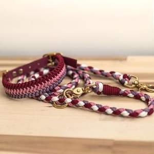 anpassbar neu eingetroffen hundeprodukt einstellbar nylon luxus design geflochten hund paracord perlen hundehalsband leine und halsband - Product Image 2