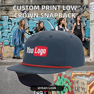 Gorra deportiva lisa en blanco con bordado 3D, malla, para playa, de 5 paneles, corona baja, visera plana, de algodón, con cierre snapback, gorras de béisbol en oferta, OEM ODM - Product Image 2
