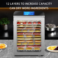 Déshydrateur alimentaire à une touche pour la cuisine à domicile avec recettes de séchage prédéfinies pour fruits, légumes, collations et aliments sains