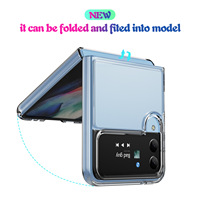 Funda transparente 2 en 1 para teléfono Samsung Galaxy z flip 4 5G, cubierta acrílica de TPU, lista para enviar