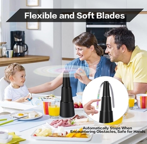 <span class=keywords><strong>Ventilador</strong></span> repelente de moscas de mesa para exteriores de alta calidad con cuchillas holográficas y función de iluminación - Product Image 3