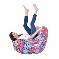 Vente en gros canapé-lit de salon gonflable floqué personnalisé Ensemble de sièges de détente gonflables pour adultes