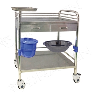 Ziekenhuis Medische Roestvrijstalen Noodbehandeling <span class=keywords><strong>Trolley</strong></span> Met Laden - Product Image 5