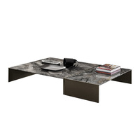 Table basse moderne en marbre Shann DP-60 Garantie 5 ans Usage salon appartement Mobilier de maison Fournisseur OEM/ODM Sichuan