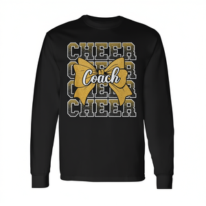 Camiseta de manga larga para entrenador de porristas, color amarillo, deportiva, para el Día del Padre - Product Image 2