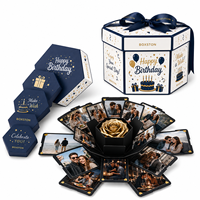 Coffret Cadeau Anniversaire Haut de Gamme 2026 Imperméable, Kit DIY Papillon Explosif avec Boîtes Surprise en Carton Ondulé Gaufré