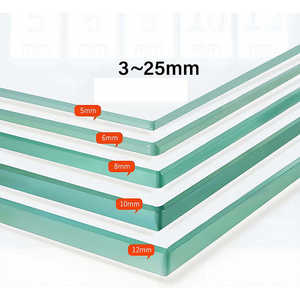 Bina Cam Fabrikası Toptan 3mm 4mm 5mm 6mm 8mm 10mm 12mm 15mm 19mm Özel Şeffaf Tam Temperli Güvenlik Camı - Product Image 1