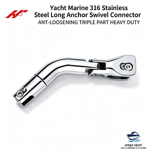 Connecteur pivotant pour ancre longue en acier inoxydable 316 pour yachts marins – Triple pièce robuste à dégagement rapide - Product Image 3
