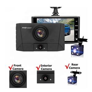 Cámara de salpicadero DVR <span class=keywords><strong>2022</strong></span> P para <span class=keywords><strong>coche</strong></span>, 3 CANALES, 4 pulgadas, 3 cámaras FHD, frontal, interior y trasera, 3 vías, registrador, novedad de 1080 - Product Image 5