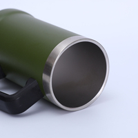 Gobelet isotherme de camping grande capacité en acier inoxydable 304, portable avec poignée pour l'extérieur