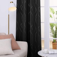 Rideaux en polyester à œillets bon marché et tissu de rideau de luxe de chine