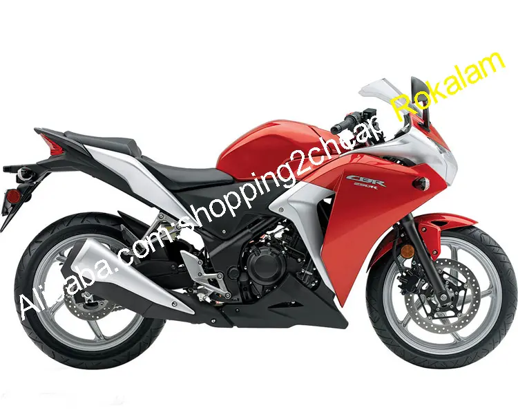 Set Fairing untuk Honda CBR250RR CBR 250R MC41 CBR250R CBR250 RR MC 41 2011 2012 2013 2014 Set Fairing Hitam Perak Merah