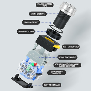 Interruttore con Indicatore di Alimentazione Resettabile GQ38-11DS, Interruttore Autobloccante, Componenti di Alta Qualità per Prestazioni Sicure e Affidabili - Product Image 4