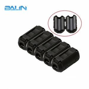 Usine Prix Facile Installation <span class=keywords><strong>EMI</strong></span> Pince Clip Sur 3.5mm Pince <span class=keywords><strong>de</strong></span> Câble <span class=keywords><strong>De</strong></span> Noyau <span class=keywords><strong>De</strong></span> Ferrite Avec Boîtier En Plastique Noir - Product Image 5
