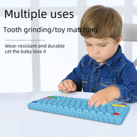 Livraison rapide personnalisé Silicone simulé clavier jouet de qualité alimentaire réutilisable bébé dentition vaisselle enfants cadeau promotionnel