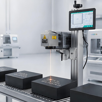 Machine de marquage laser à fibre 20W 30W 50W pour l'gravure sur métal, acier inoxydable, aluminium, cartes d'identité, pièces de monnaie et plaques signalétiques