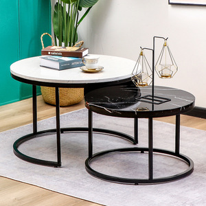 Nordic-style light luxury coffee <b>table</b>, <b>small</b> apartment living room combination sofa side <b>table</b>, balcony tea <b>table</b>, coffee - Product Image 1