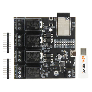 Relais T-Relay <span class=keywords><strong>ESP32</strong></span>, puce DC 5V, 4 groupes de relais, 4 Mo de mémoire flash, relais IoT prenant en charge le Wi-Fi - Product Image 1