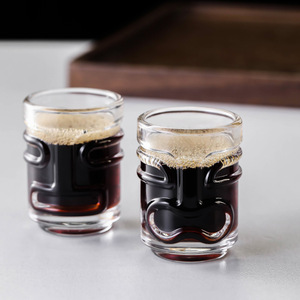 1.5oz Cute Bar Spirit Glass Cup Gobelet en verre transparent empilable Mini Tiki Shot Glasses - Product Image 6
