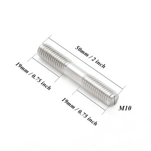 Vis sans tête à double extrémité en acier inoxydable DIN 938 - Product Image 1