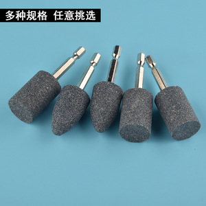 Mini-meuleuse d'angle DIY, tête de meulage à tige hexagonale, en alumine marron fusionnée, forme conique, pour le polissage et la finition des métaux - Product Image 2