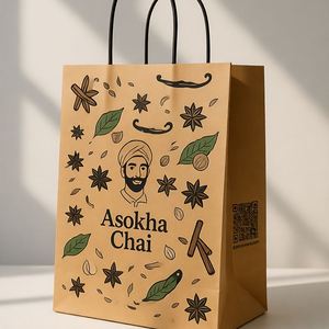 Bolsas de Papel Reciclables de Grado Alimenticio, Impresas Personalizadas, para Sándwiches y Bocadillos para Llevar - Product Image 3