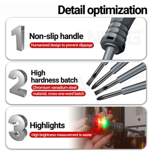 Dual-Purpose Detection <strong>Test</strong> Pencil Highlight Color Light Lamp <strong>Electric</strong> <strong>Measuring</strong> Pen Word Cross Screwdriver Breakpoint - Product Image 5
