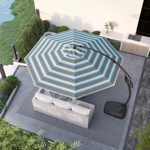 Grand Patio Deluxe Patio <b>Umbrella</b> Curvy Aluminum Cantilever <b>Umbrella</b> with <b>Base</b> Round Large Offset <b>Umbrellas</b> for Garden Deck Pool - Product Image 6