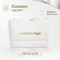 Sac en papier d'art biodégradable de luxe pour l'emballage de détail, avec logo gaufré, marquage à chaud et poignée longue, idéal pour vêtements, chaussures et accessoires