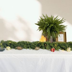 Hot Bán Giáng Sinh Cây Nho Màu Xanh Lá Cây Trang Trí Lò Sưởi Cửa Treo Sân Lớn Giáng Sinh Vòng Hoa Với Đèn - Product Image 3