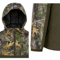Veste à capuche camouflage pour homme, fermeture éclair intégrale, blocs de couleur, manteau camouflage d'extérieur, vêtements de chasse décontractés pour le camping, la randonnée et la pêche