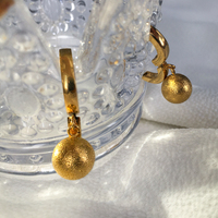 Howvanci — ensemble de bijoux tendance, 12 pièces de bijoux, colliers et boucles d'oreilles féminins, pendentif en boule d'or en pvd 18k, vente en gros