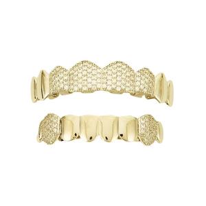 <span class=keywords><strong>Grillz</strong></span> Diamant Plaqué Or 18K Personnalisé Tendance Hip Hop Bijoux de Corps pour Dents - Product Image 3