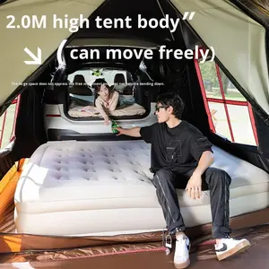 Tente tunnel de voiture tout-terrain pour 3-4 personnes, <span class=keywords><strong>camping</strong></span> extérieur quatre saisons, double couche Oxford, imperméable, deux chambres et un salon - Product Image 5