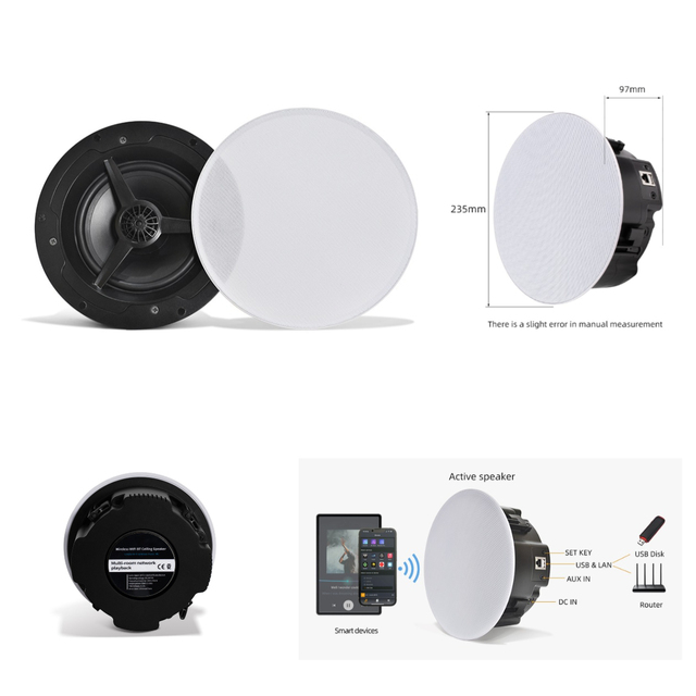 Wireless WiFi for V5.4 Ceiling Speakers Multi-Zone Control Hi-Fi Stereo Sound Coaxial Cloudyx CS-1 AirPlay/DLNA Home Hotel