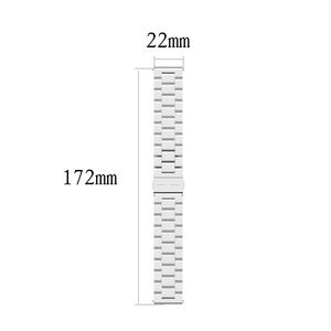 Correa de reloj inteligente de acero inoxidable sólido de 3 cuentas universales de 22mm para SSamsung Galaxy Watch3 <span class=keywords><strong>Huawei</strong></span> <span class=keywords><strong>GT3</strong></span>/ GT2 - Product Image 3