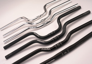 Guidon de vélo LUNJE en alliage d'aluminium, courbé ou droit, 25,4 mm, pour VTT AM DH Racing - Product Image 3