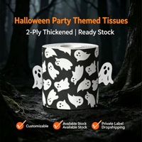 Rouleau de papier toilette à thème Halloween avec imprimé fantôme, décoration effrayante pour les toilettes, étiquette privée prise en charge pour la vente en gros