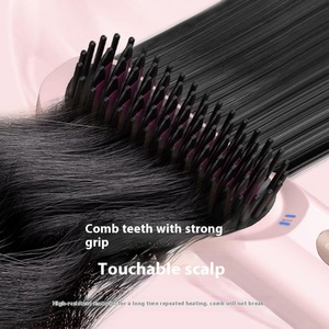 Lisseur de cheveux électrique à 4 niveaux de température 2025, brosse lissante pour cheveux, lisseur de cheveux portable - Product Image 4