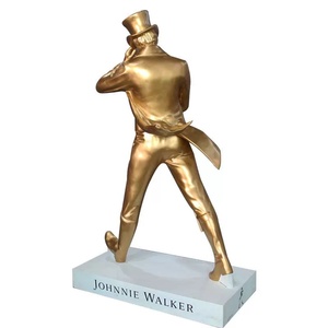 Estatua de Tamaño Real con Apariencia Dorada, Estatua de Jardín de Fibra de Vidrio, Escultura Grande Dorada, Pequeña Estatua Decorativa de Interior, Estatua de Artista Personalizada - Product Image 4
