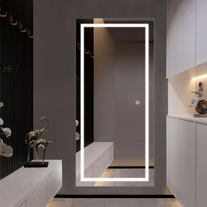 <span class=keywords><strong>Espejo</strong></span> LED sin marco montado en la pared <span class=keywords><strong>Espejo</strong></span> de cuerpo <span class=keywords><strong>completo</strong></span> con Vestidor LED inteligente moderno - Product Image 1