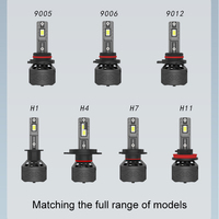 Nouveau modèle 60W 6000lm G1 voiture HB3 phare LED universel blanc LED ampoule H7 H11 HB4 9005 H13 IP68 taux d'étanchéité