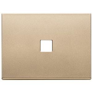 Flat Satin Gold Wall Plate 3Mx1 12.5cm x 9.5cm x 1.4cm For <b>Switches</b> - Product Image 1