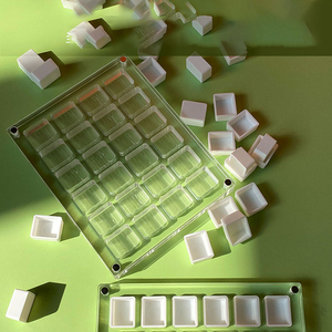 Caja de Pigmentos para Pintura China Tradicional, 12, 24, 36 Compartimentos, Caja de Almacenamiento Vacía Cuadrada Auspiciosa de Acrílico Transparente - Product Image 1