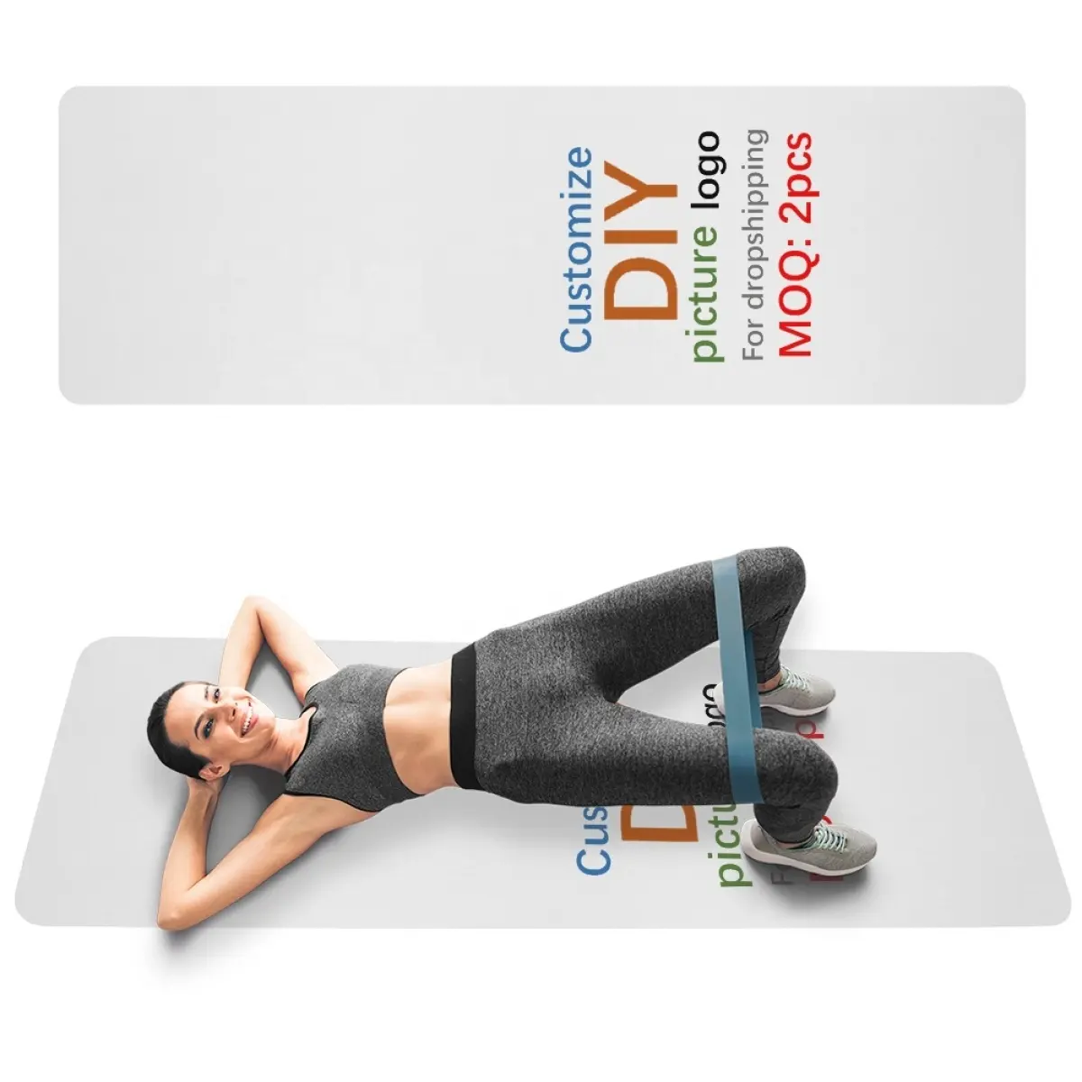 Tự làm tùy chỉnh thuận tiện da lộn Yoga Mat