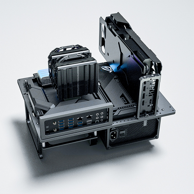 Socooler Quality ATX Computer Case Supports RTX 4070 Ti SUPER GPU Aviation Aluminum Gamer Cabinet Side Panel Window Brand New PC