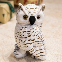 Peluche Hibou Réaliste en Gros, Adorable Hibou des Neiges en Peluche, Doux Animal en Peluche de Simulation d'Oiseau pour la Décoration Intérieure
