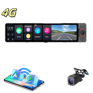 12นิ้วแบบพกพาสองเลนส์720P 4G 8Core DVR CarPlay Screen สำหรับ Android 13 5G WiFi GPS กล้องสำรองแอนดรอยด์ฟังก์ชั่นอัตโนมัติ - Product Image 1