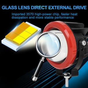 Projecteur antibrouillard à lentille laser 3 pouces blanc jaune focos led faros projecteur longue portée pour jeep cherokee <span class=keywords><strong>Moto</strong></span> phares antibrouillard - Product Image 5